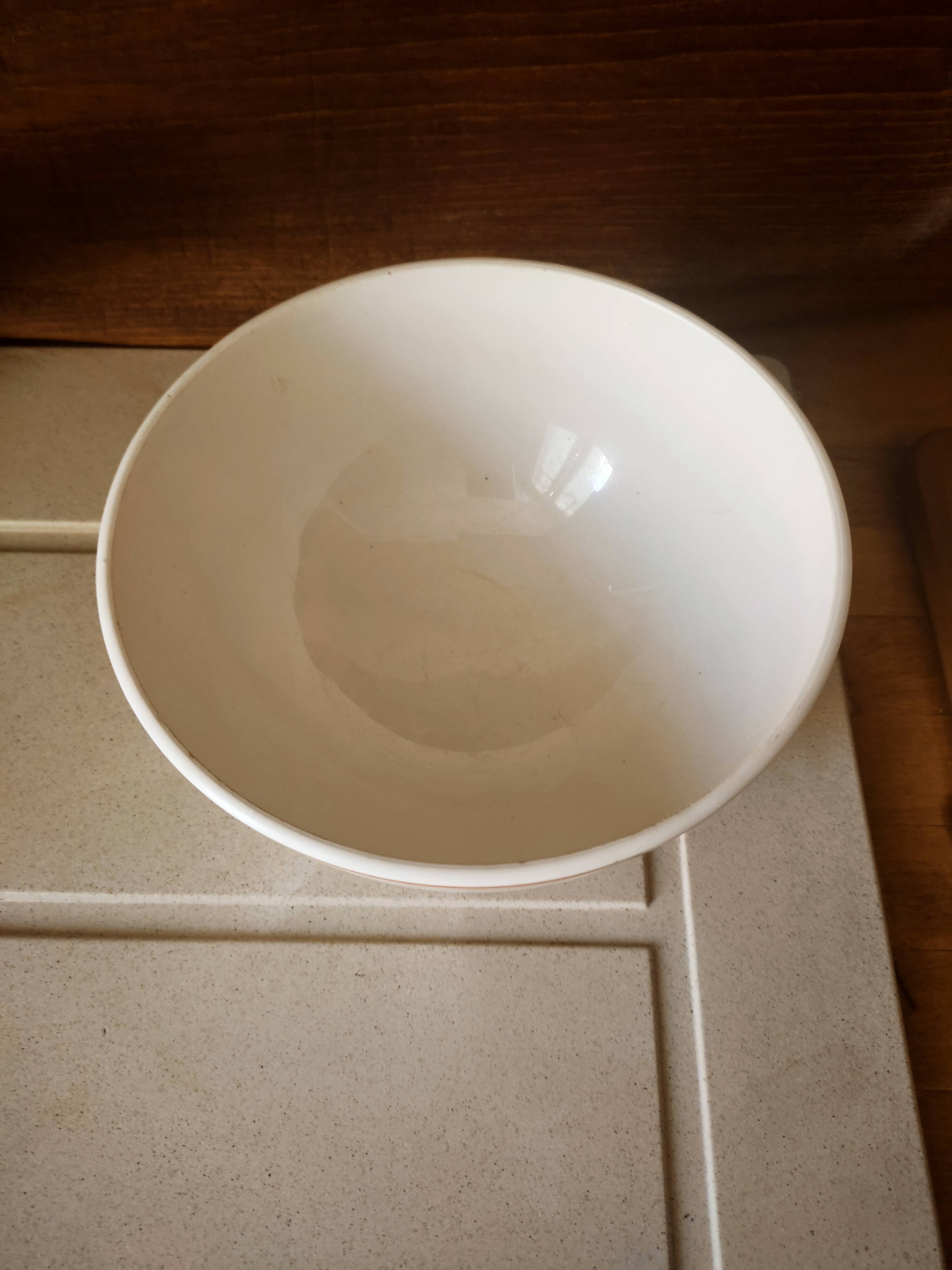 Earthenware ribbed bowl