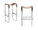 Brown and silver pair of stools without a backrest.