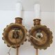 Pair of hand sconces bronze vintage brass