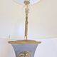 Vintage Asian Table Lamps in Pewter and Brass, 1950s, Set of 2