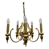 Lustre doré de Gaetano Sciolari, années 1960