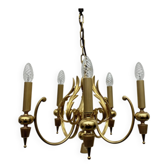 Lustre doré de Gaetano Sciolari, années 1960