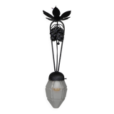 Art Deco pendant lamp with hexagonal glass shade, 1930s