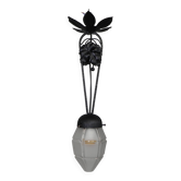 Art Deco pendant lamp with hexagonal glass shade, 1930s