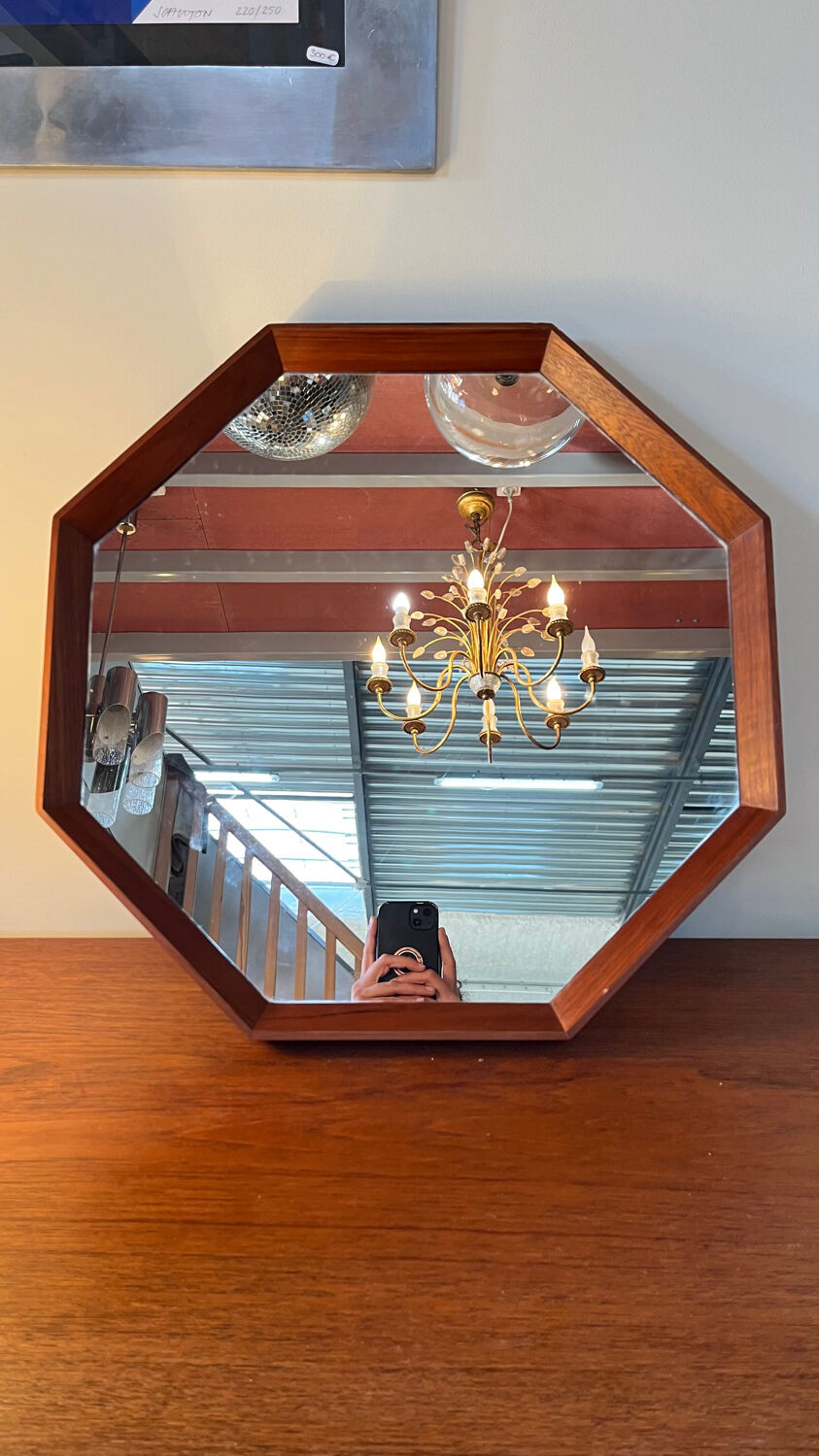 Teak mirror from the 60s