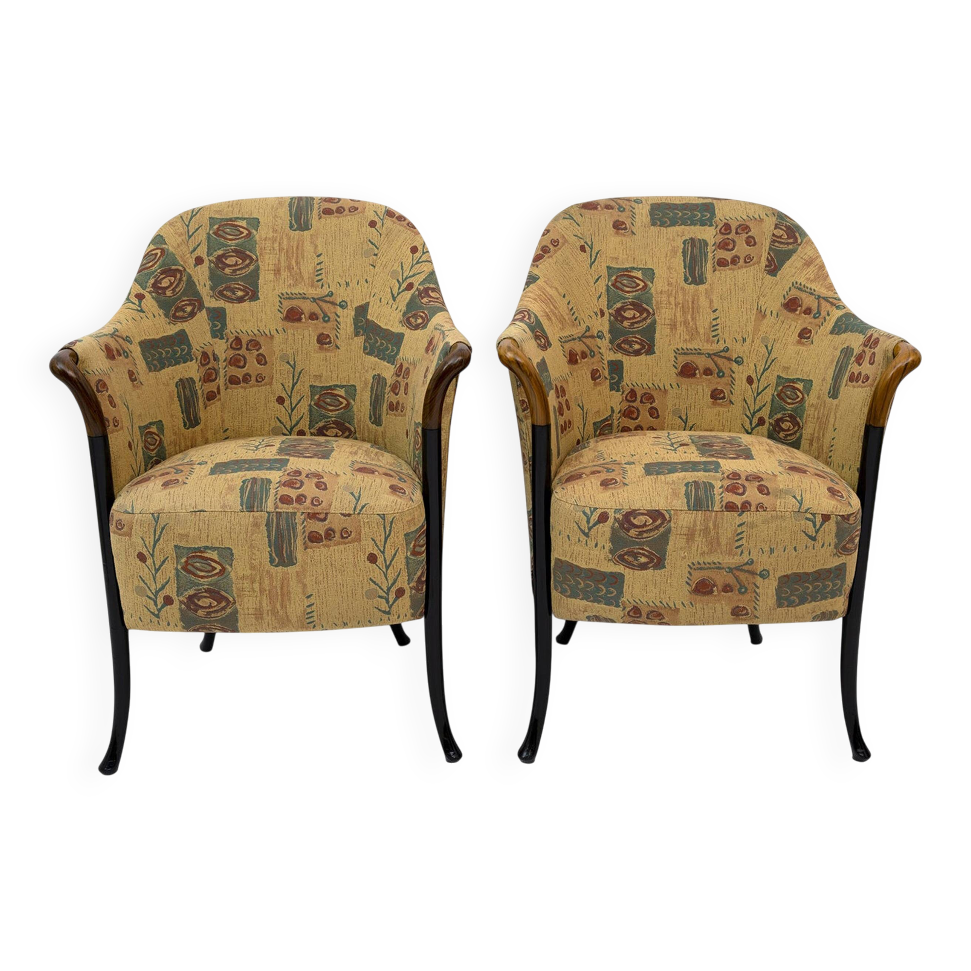 Paire de fauteuils italiens Giorgetti "Progetti", années 1980