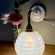 Vintage angled globe wall light in pink Clichy glass