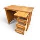 Vintage oak desk with a drawer unit and sliding shelf.