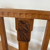 2 burgundy Art Deco chairs