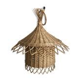 Wicker hanging lamp