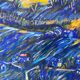 Starry night landscape painting oil on canvas