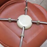 'Series 7' chairs in cognac leather by Arne Jacobsen for Fritz Hansen, 1955