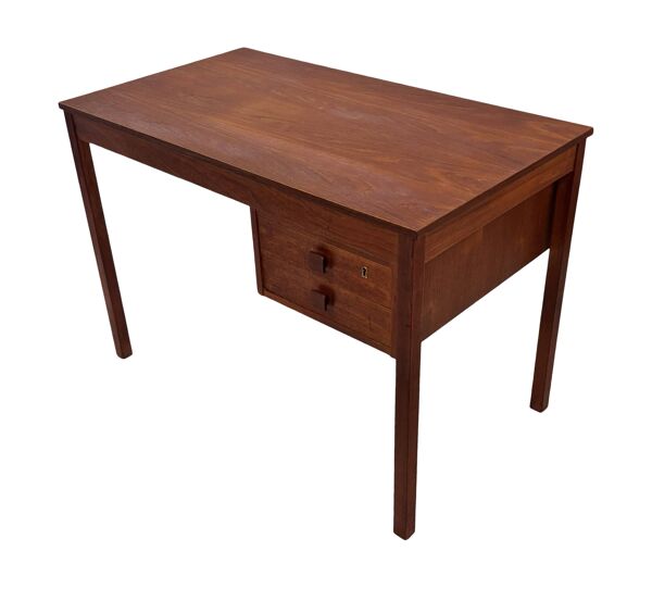 Bureau compact en teck danois vintage Domino Mobler, années 1960