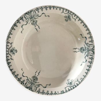 Round dish Gien porcelain Iron earth "Venice"