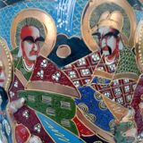 Rare and large vase satsuma in round bump. Mid-20th.