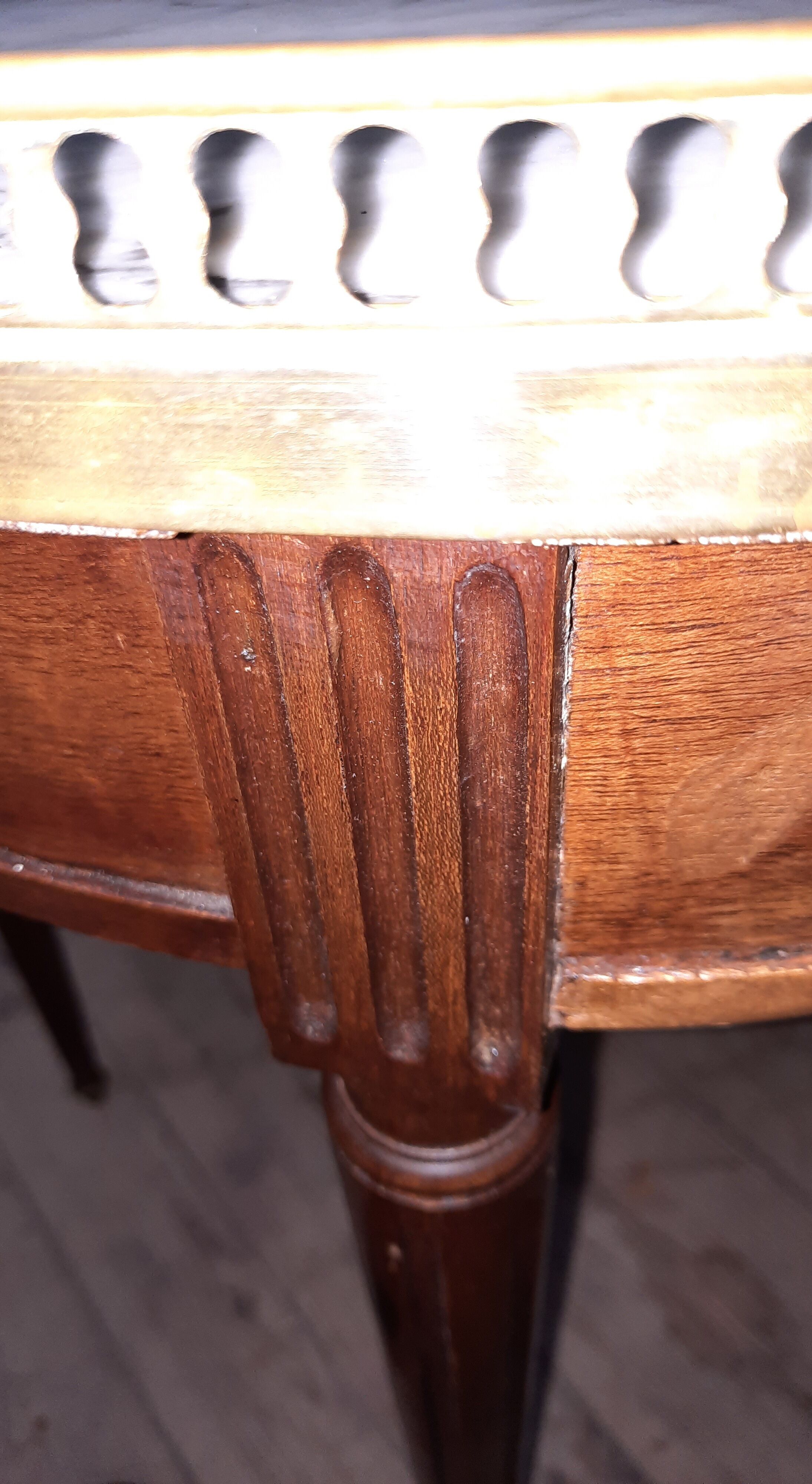 Louis XVI style hot water bottle table
