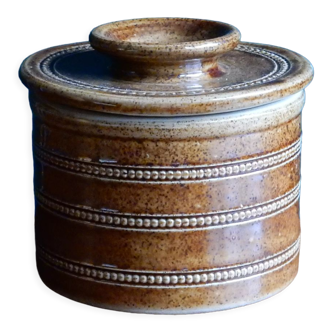 Berry stoneware butter dish