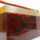Italian magazine rack in 'faux tortoiseshell' and brass