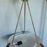 Suspension en verre et laiton design vintage