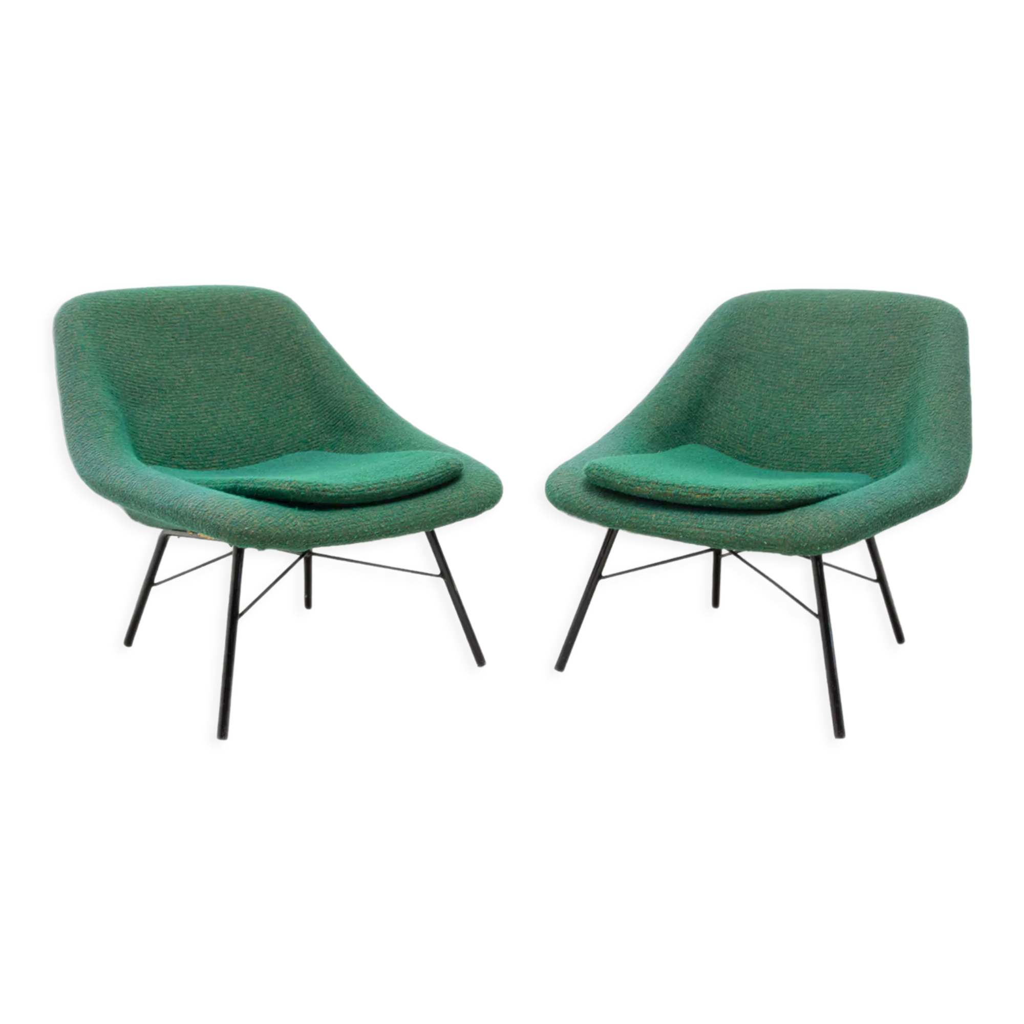 Pair of midcentury lounge chairs by Magda Sépová, produced by TON, 1960´s