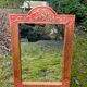 Painted Wood Mirror 20th Century Glass 79 x 54 cm