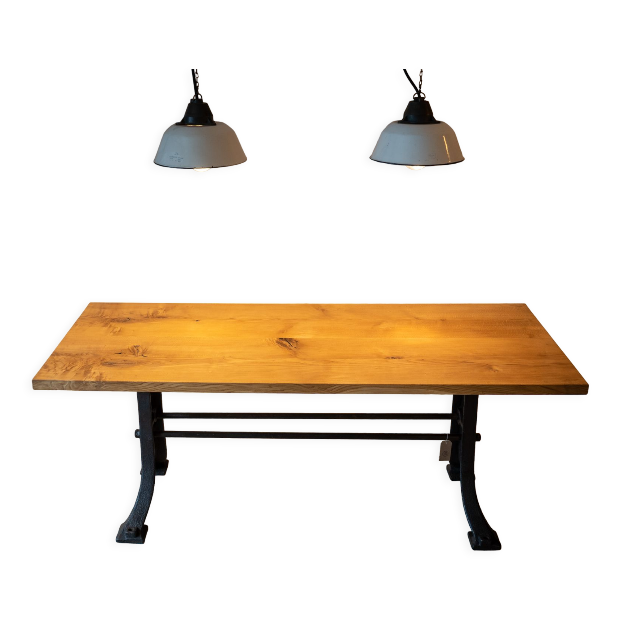 Industrial table oak