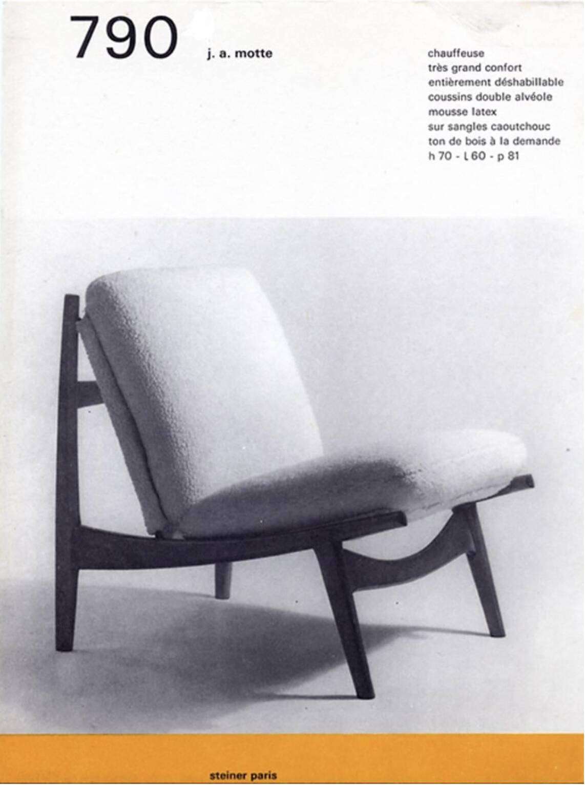 Armchair 790 by Joseph-André Motte for Steiner