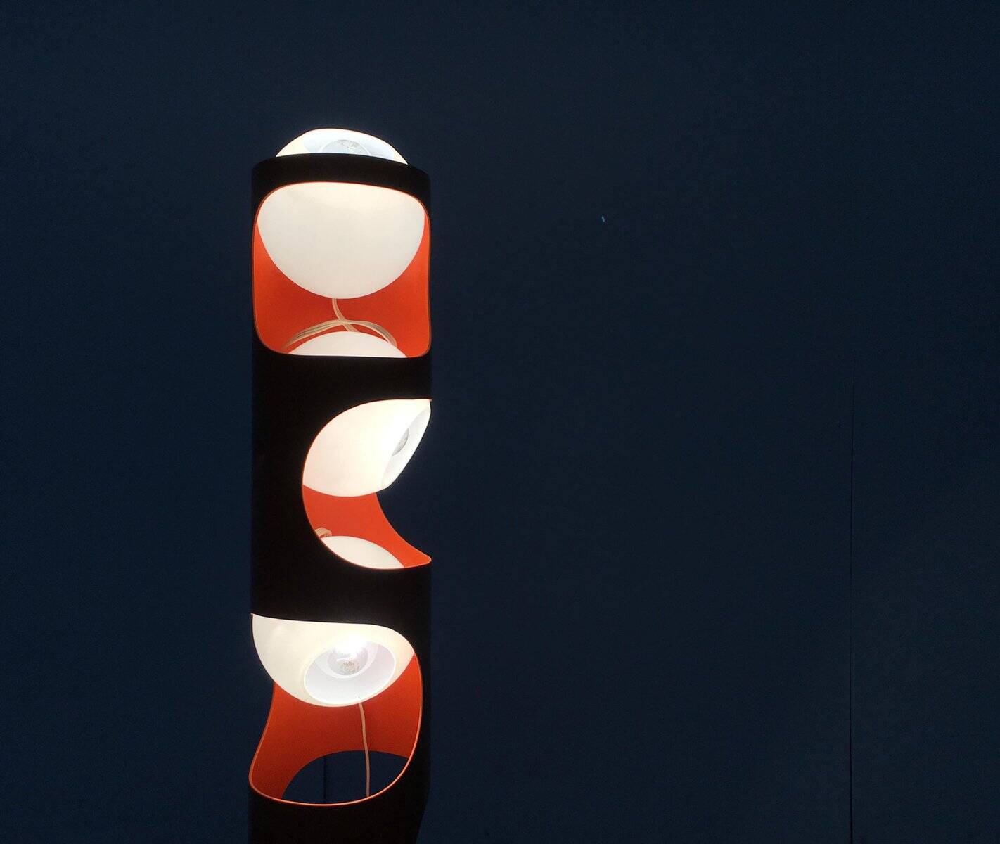 Mid-Century Swiss Space Age Floor Lamp Guggerli L3 by Rosemarie and Rico Baltensweiler for Baltensweiler, set of 2