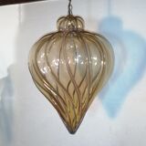 Electrified spiral lantern in blown Murano glass by Gianni Seguso 1960