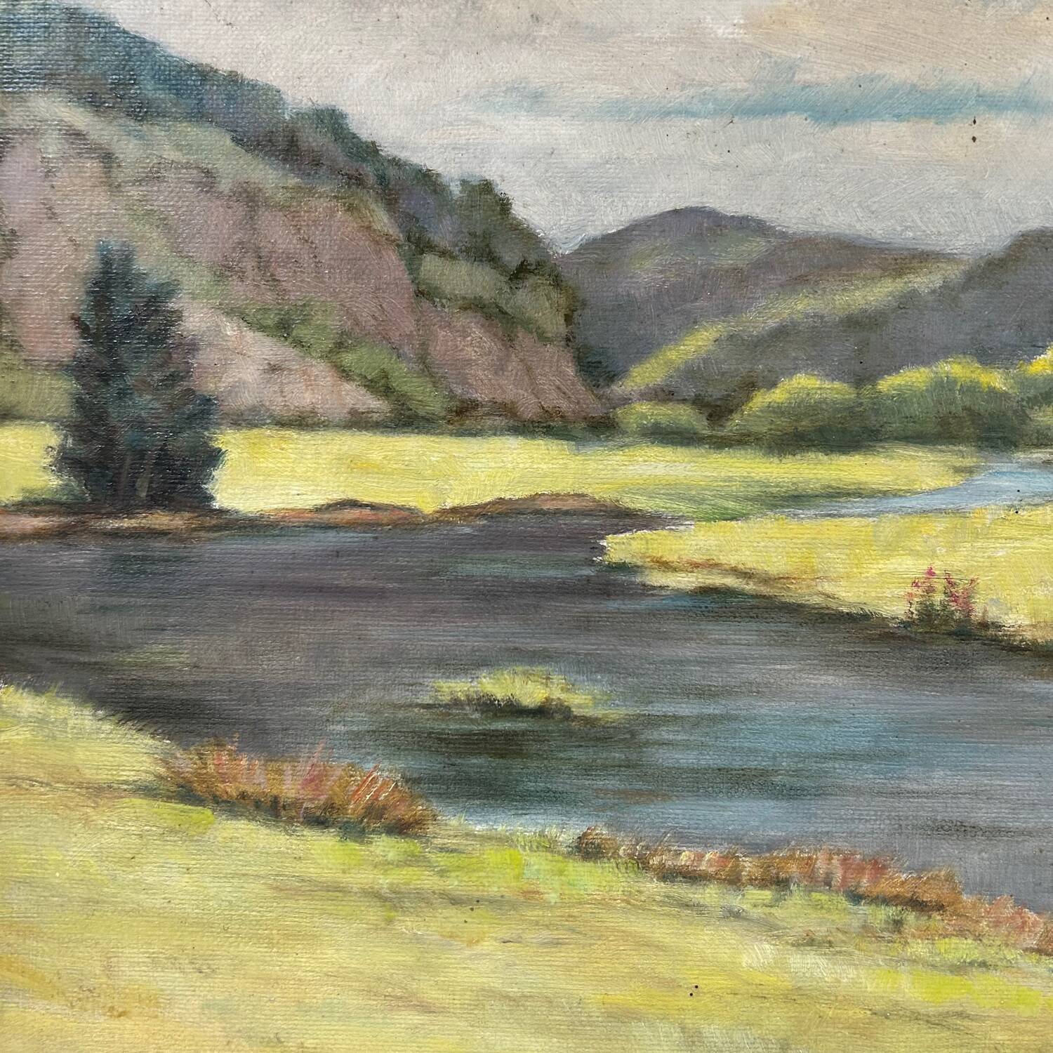 Large old signed painting