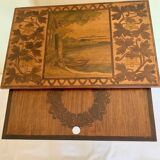 Art Deco pyrograved table