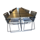 20 tables Ibebi Galileo et 20 chaises Tosca