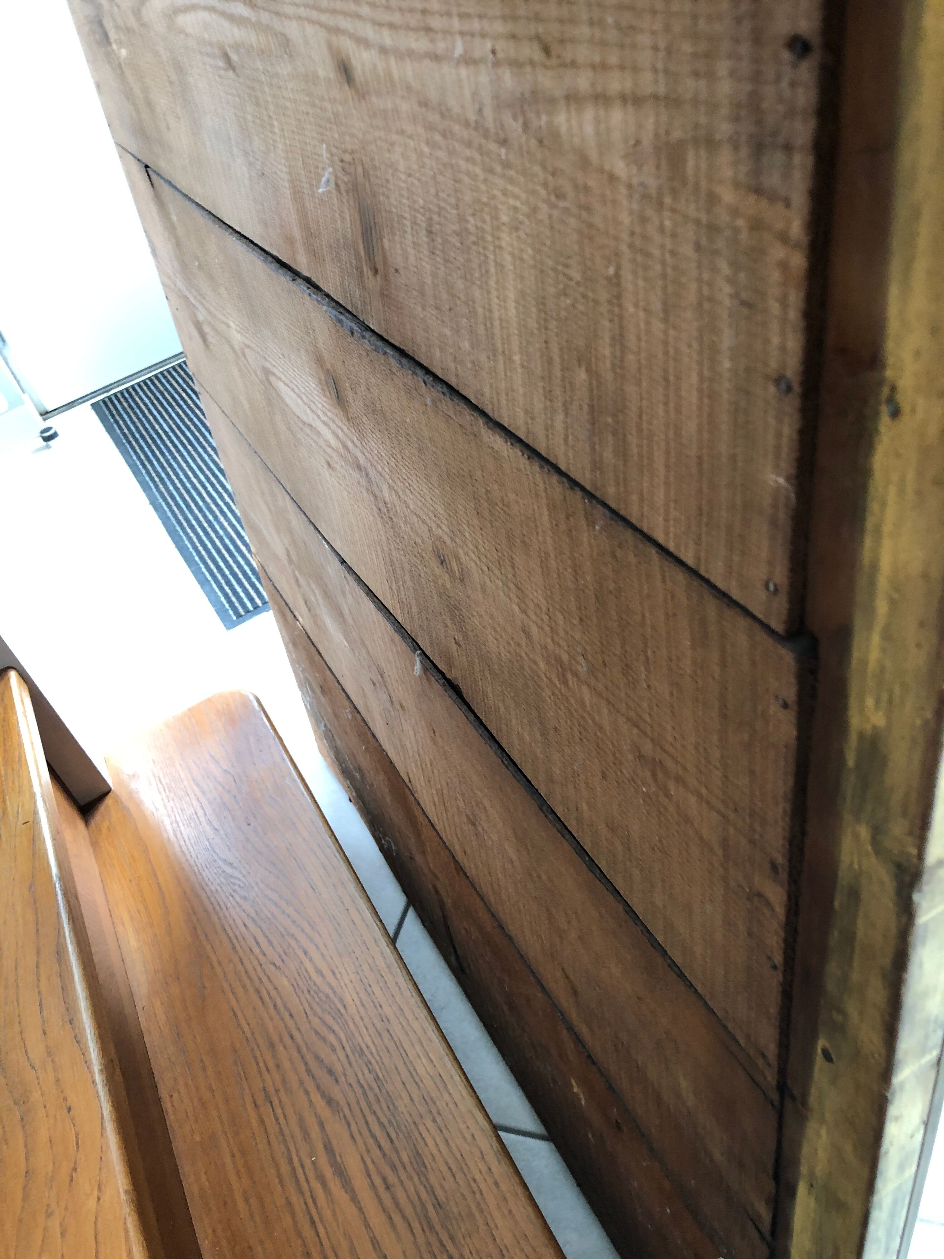 Large golden bevelled mirror 170 x 100 cm