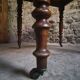 Antique drop-leaf dining table in walnut, France, circa 1900.