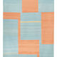 Contemporary afghan kilim 222 x 179 cm carpet