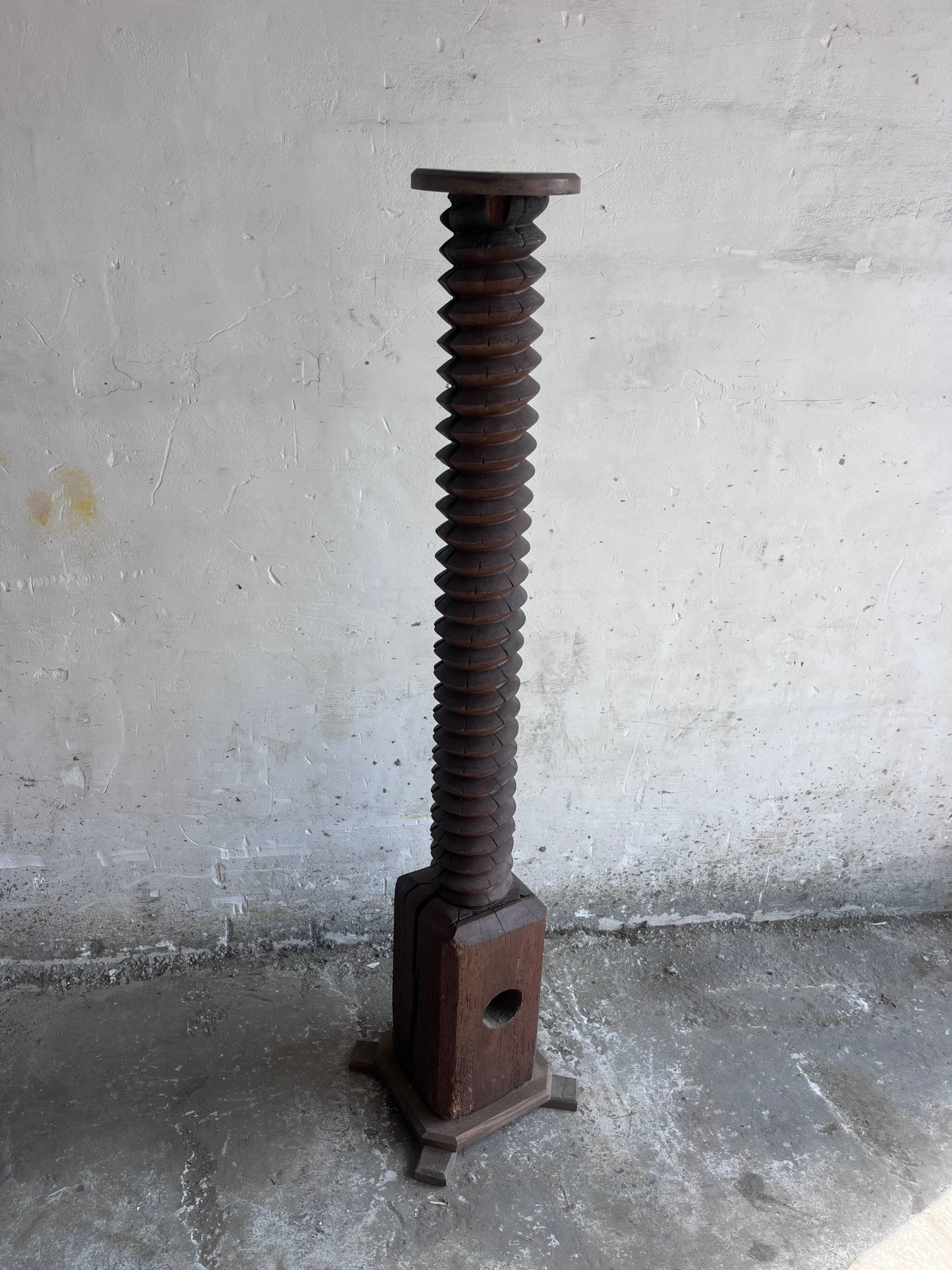 Ancient pedestal from a wine press.
