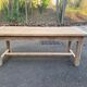 Renovated 20th-century farmhouse dining table with drawer, 200cm.