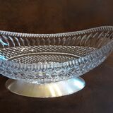Coupe ovale sur pied  cristal
