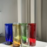 6 colored orangeade glasses