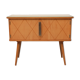 Commode des années 1950 en frêne avec incrustations
