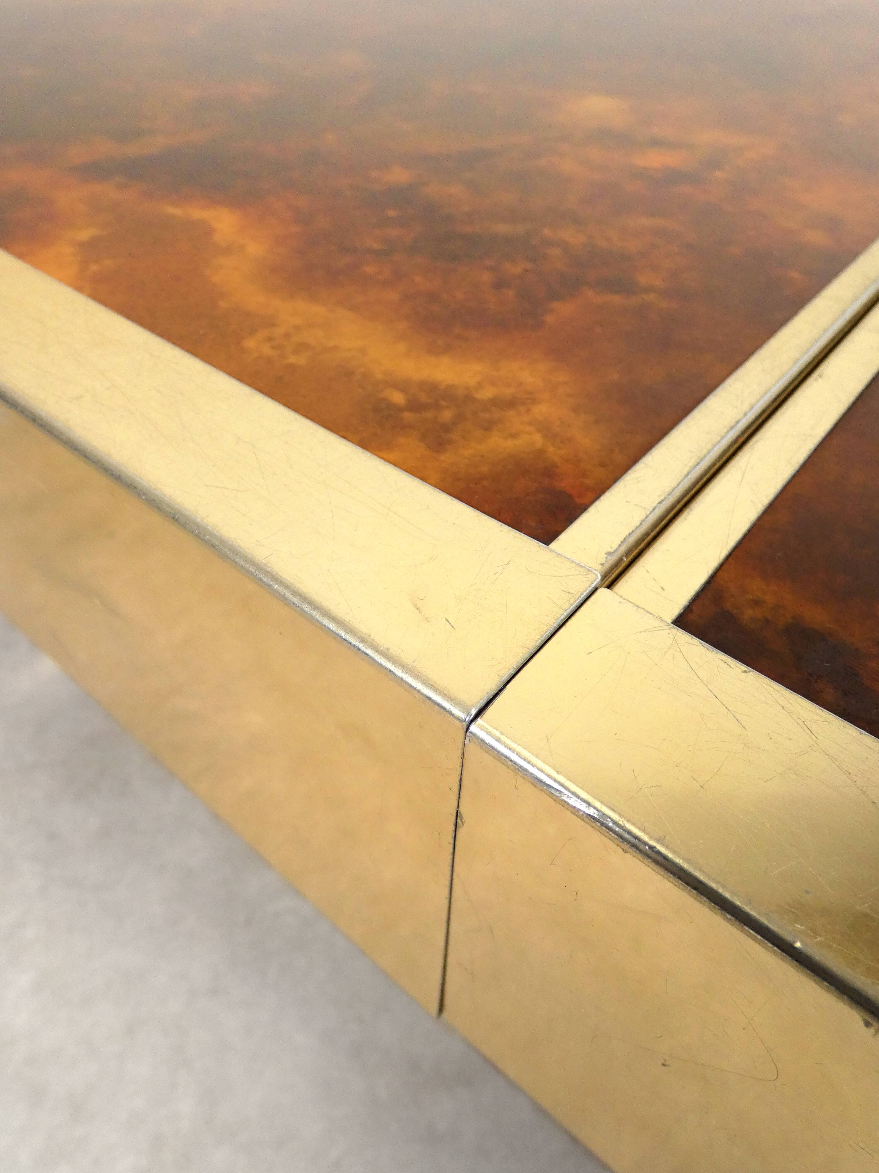 Cofee table with hidden bar by Maison Lancel