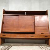 Maurice Pré high sideboard for Lieuvin in teak 1960