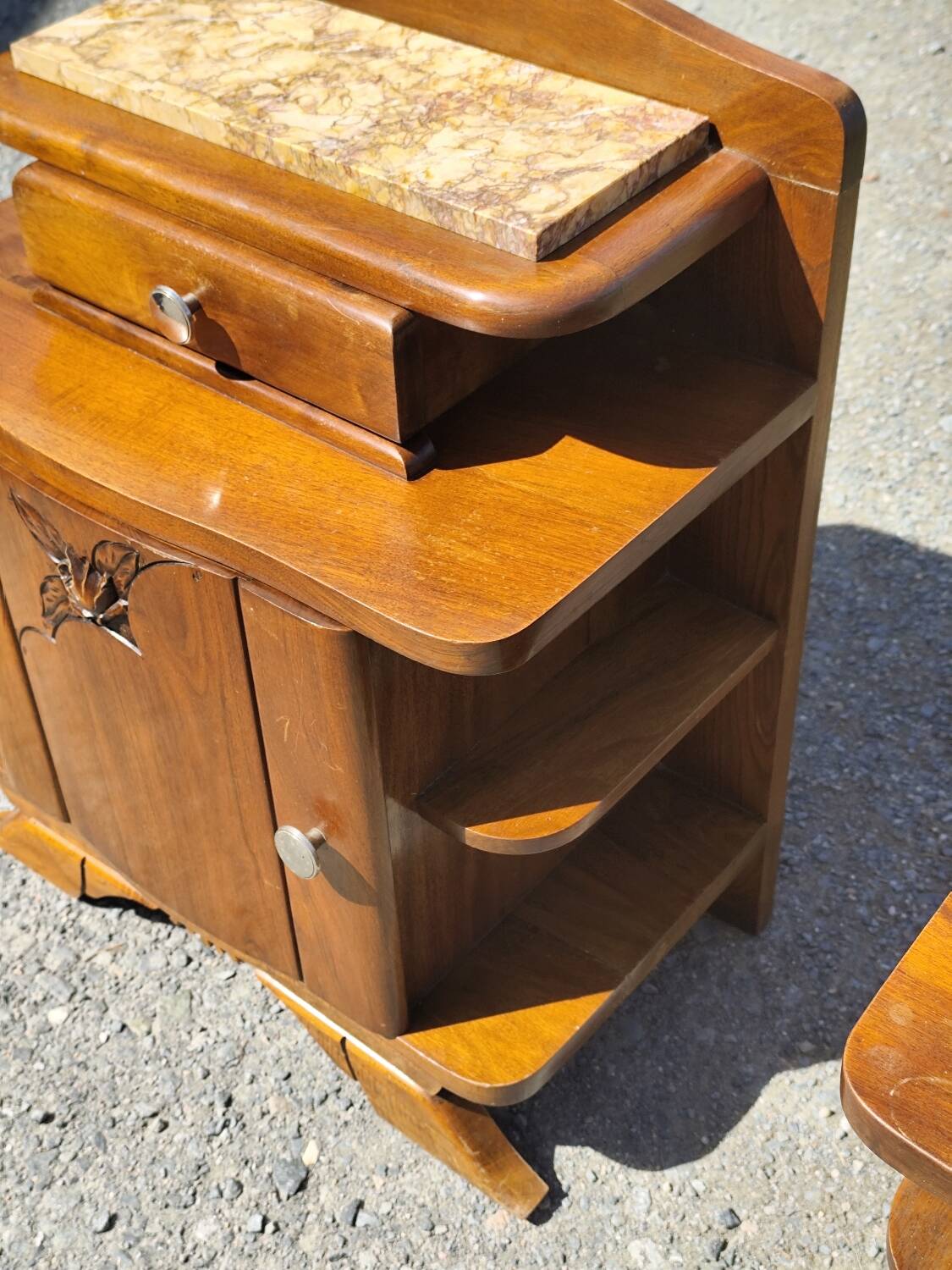 Paire de chevets bois année 50