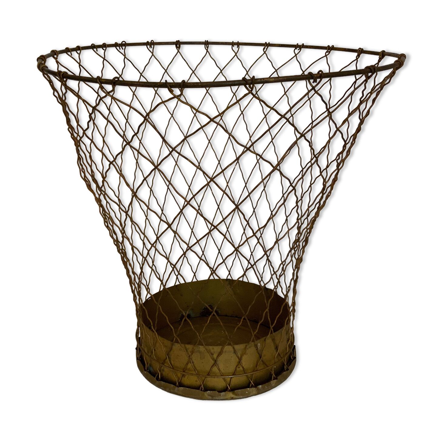 Brass paper basket