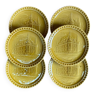 6  Petites assiettes Gien France