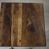 Metal and wood coffee table