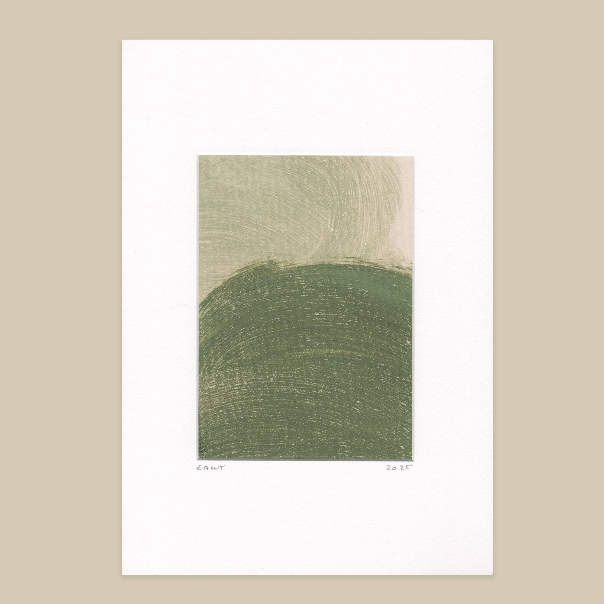 Abstract painting on paper B286 signed Eawy