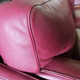 Canapé d'angle modulable Socrates en cuir bordeaux par Poltrona Frau, 1970