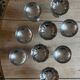 Set of 9 vintage silver stainless steel dessert bowls