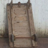 Industrial coffee table pallet on wheels